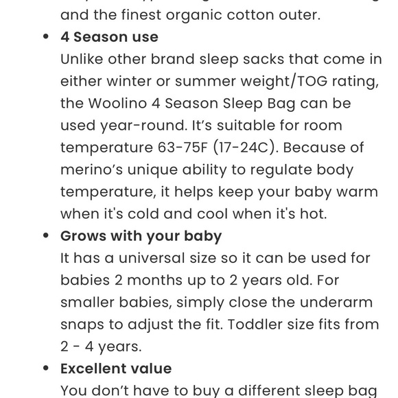 Woolino Merin Wool Sleep Sack - Rainbow - Picture 6 of 6